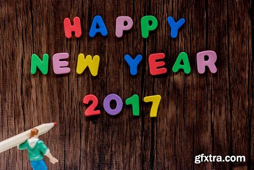 Happy New Year 2017 Decoration - 16xUHQ JPEG