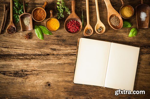 Colorful Spices on Wooden Table - 19xUHQ JPEG