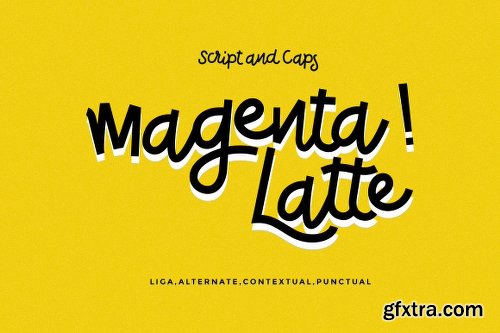 CreativeMarket Magenta Latte Font Family 939494