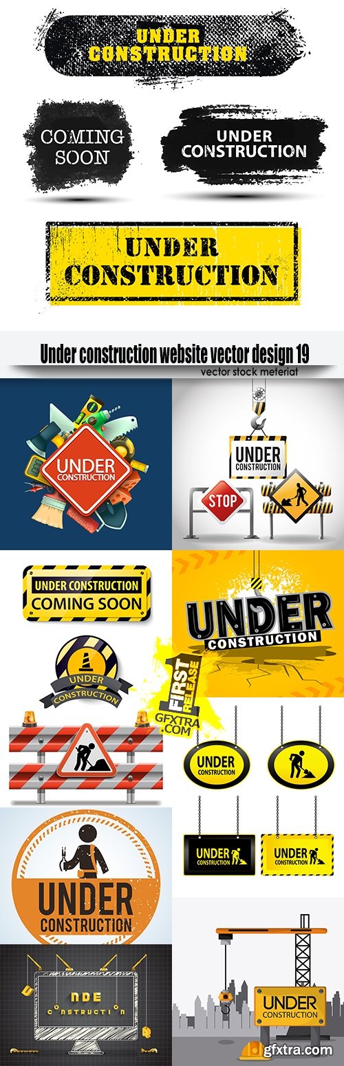 Under construction website vector design 19