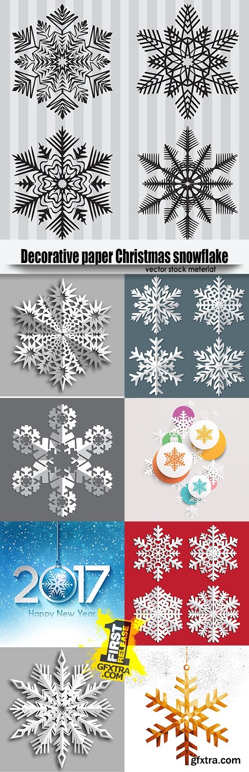 Decorative paper Christmas snowflake