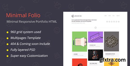 ThemeForest - Minimal Folio v1.0 - Responsive Portfolio Template - 8790915