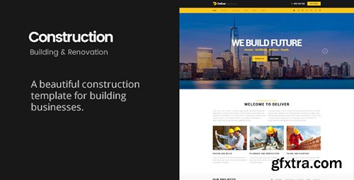 ThemeForest - Deliver Construction v1.0 - Building & Renovation HTML Template - 16750177