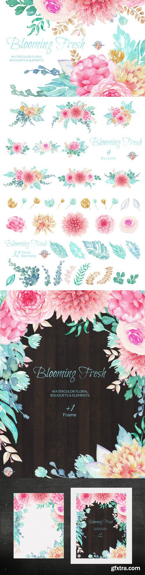 CM - Blooming Fresh Watercolor Clipart 450143