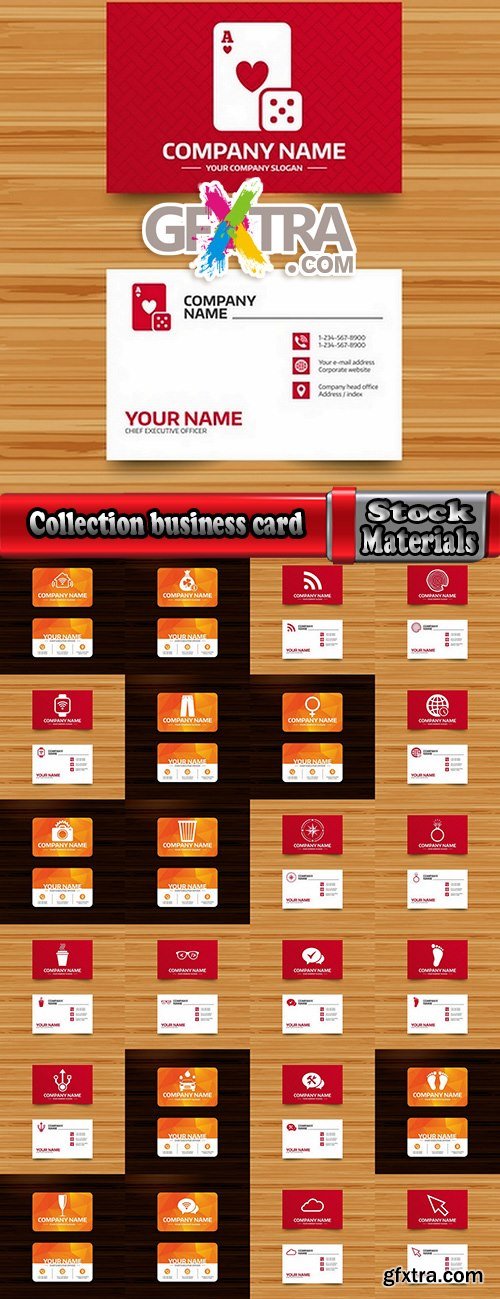 Collection gift certificate business card banner flyer calling card poster 9-25 EPS