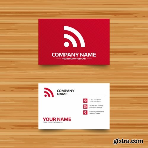 Collection gift certificate business card banner flyer calling card poster 9-25 EPS