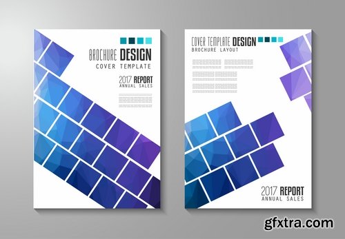 Collection of book cover template log example flyer banner vector image 3-25 EPS