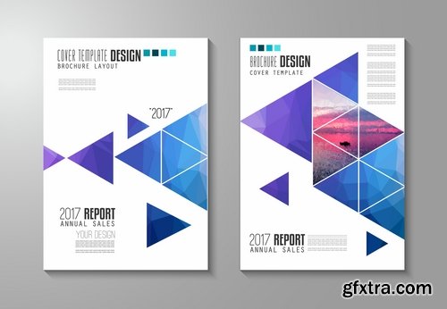 Collection of book cover template log example flyer banner vector image 3-25 EPS