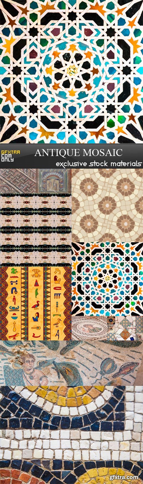 Antique Mosaic - 10 x JPEGs