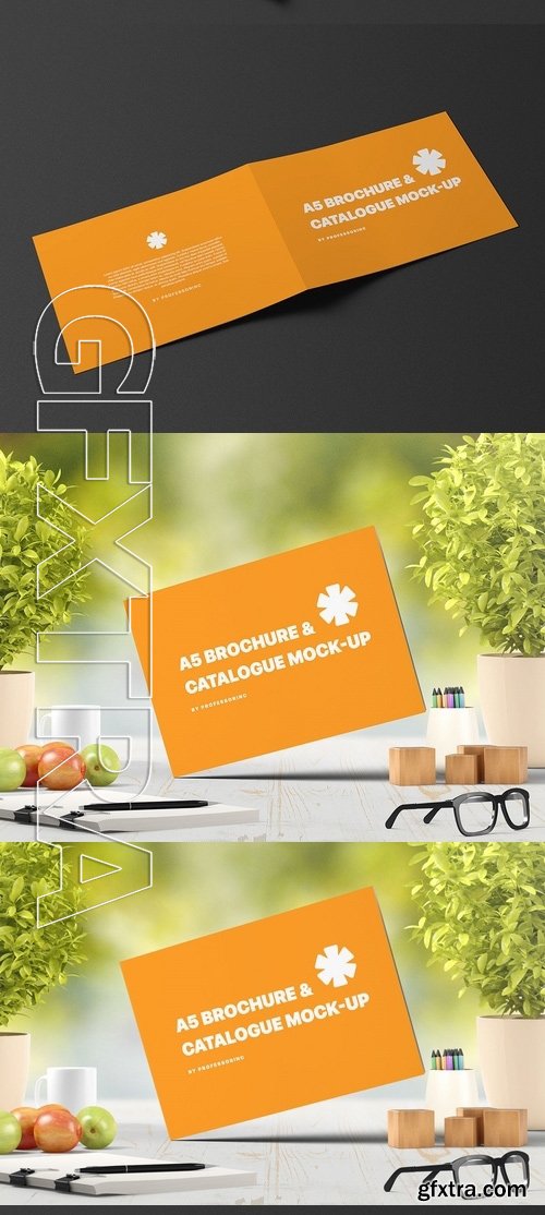 A5 Landscape Catalogue Brochure Mock-Up