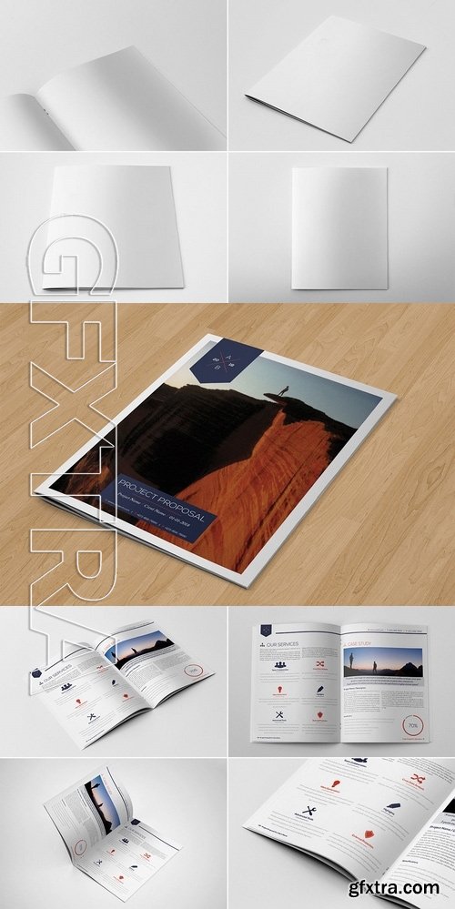 US Letter Brochure Mockups