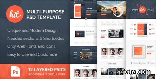 ThemeForest - HIT - Multi-Purpose PSD Template 11426388