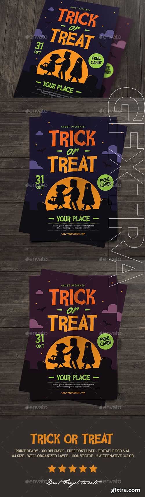 GR - Trick or Treat Halloween kids Flyer 18132207