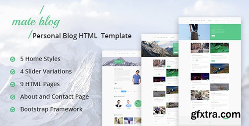 ThemeForest - Mate Blog v1.0 - Responsive Personal Blog Template - 17360244