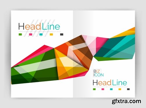 Collection of book carpet abstract template log example flyer banner vector image 5-25 EPS