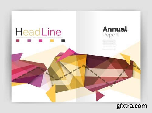 Collection of book carpet abstract template log example flyer banner vector image 5-25 EPS