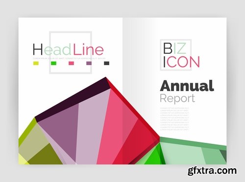 Collection of book carpet abstract template log example flyer banner vector image 5-25 EPS