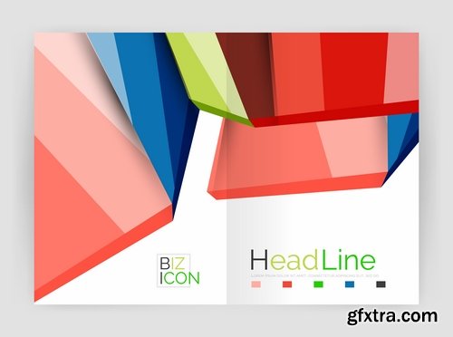 Collection of book carpet abstract template log example flyer banner vector image 5-25 EPS