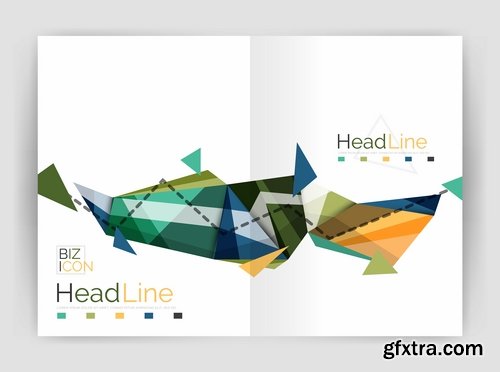 Collection of book carpet abstract template log example flyer banner vector image 5-25 EPS