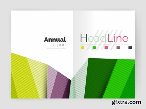 Collection of book carpet abstract template log example flyer banner vector image 5-25 EPS