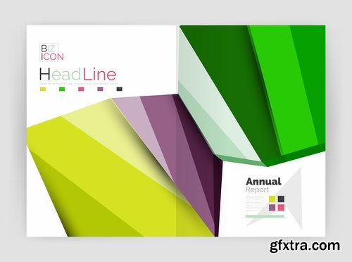 Collection of book carpet abstract template log example flyer banner vector image 5-25 EPS