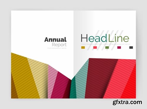 Collection of book carpet abstract template log example flyer banner vector image 5-25 EPS