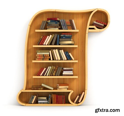 Design shelves for books - 8 UHQ JPEG