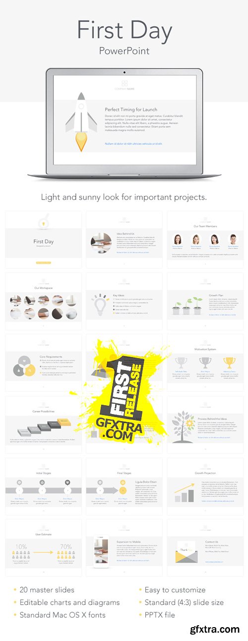 GR - First Day PowerPoint Template 13563807