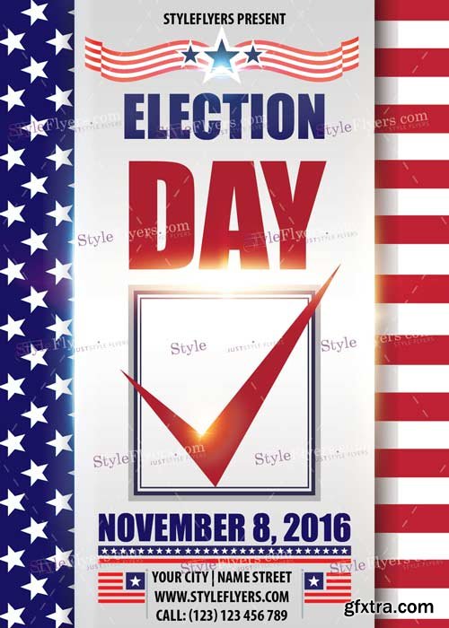 Election Day V2 PSD Flyer Template