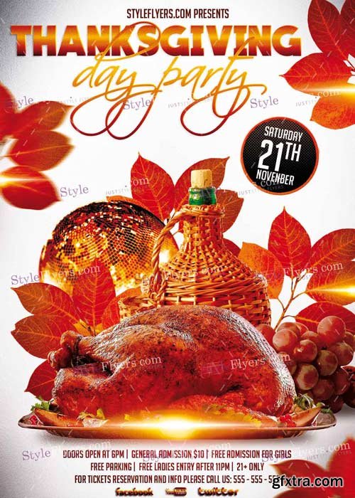 Thanksgiving Day V9 PSD Flyer Template