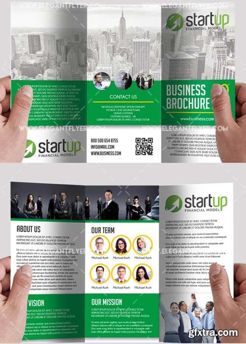 The Business V5 PSD Tri-Fold PSD Brochure Template