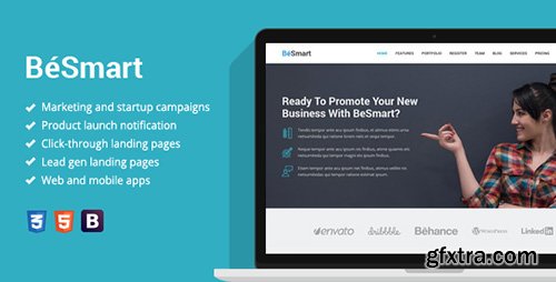 ThemeForest - BeSmart v1.0 - Startup Landing Page Template - 15450909