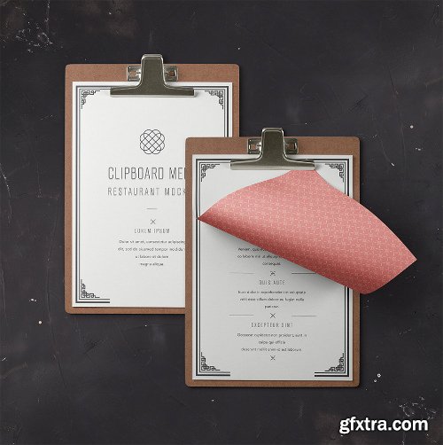 PSD Restaurant Menu Mockup