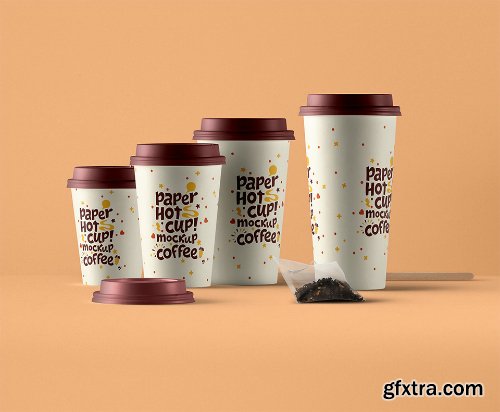 PSD Paper Hot Cup Template Vol 7