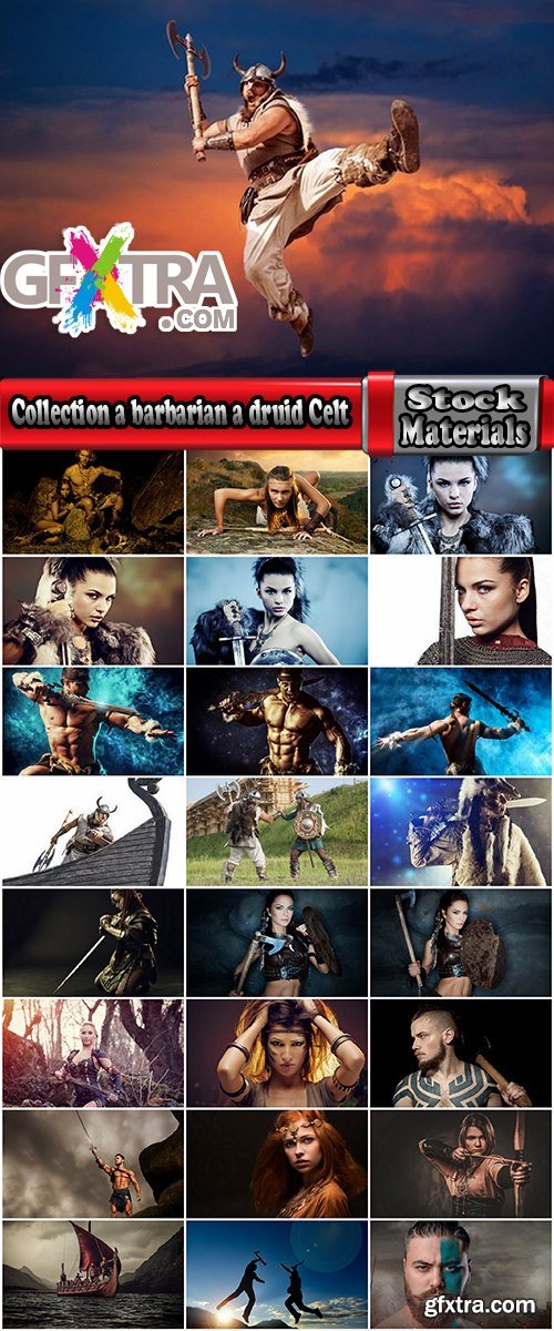 Collection a barbarian a druid Celt medieval warrior woman man 25 HQ Jpeg