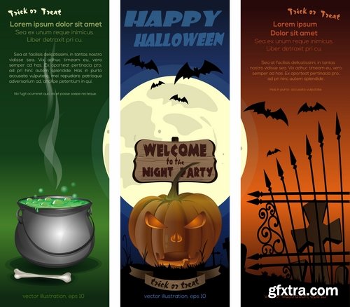 Collection of halloween pumpkin Thanksgiving autumn festival flyer banner invitation card 25 EPS