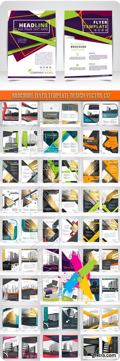 Brochure flyer template design vector 137