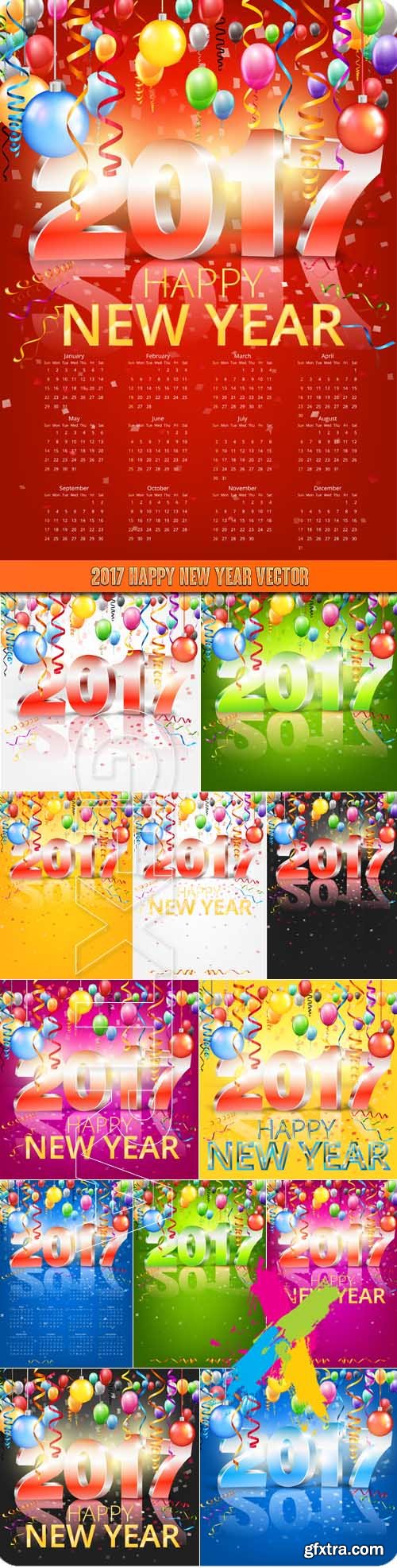 2017 Happy New Year vector