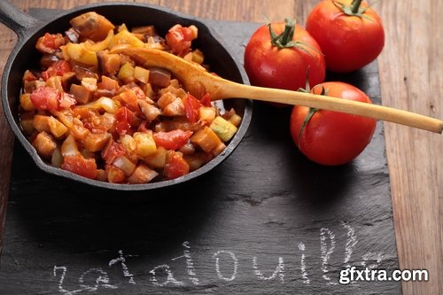 Collection ratatouille steamed vegetables grilled eggplant and tomato stew spice 25 HQ Jpeg