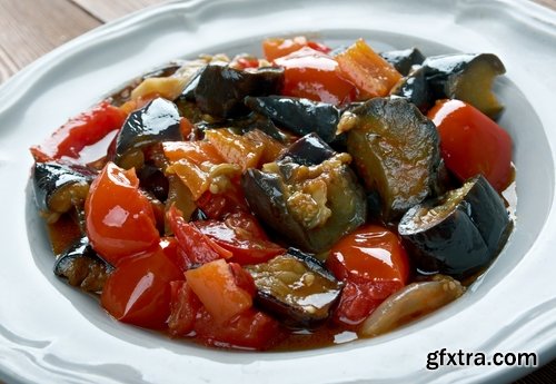 Collection ratatouille steamed vegetables grilled eggplant and tomato stew spice 25 HQ Jpeg