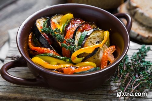 Collection ratatouille steamed vegetables grilled eggplant and tomato stew spice 25 HQ Jpeg