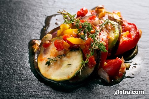 Collection ratatouille steamed vegetables grilled eggplant and tomato stew spice 25 HQ Jpeg