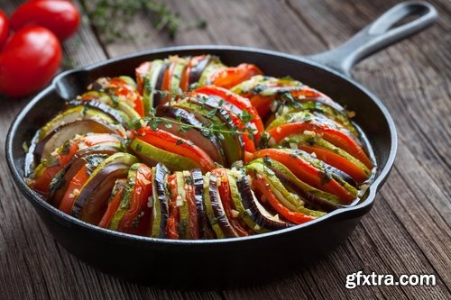 Collection ratatouille steamed vegetables grilled eggplant and tomato stew spice 25 HQ Jpeg