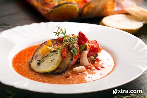 Collection ratatouille steamed vegetables grilled eggplant and tomato stew spice 25 HQ Jpeg