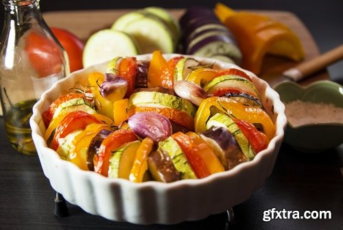 Collection ratatouille steamed vegetables grilled eggplant and tomato stew spice 25 HQ Jpeg