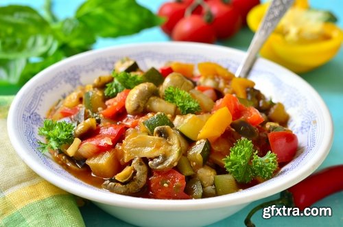 Collection ratatouille steamed vegetables grilled eggplant and tomato stew spice 25 HQ Jpeg