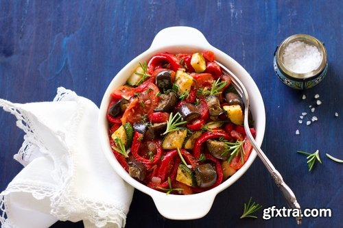 Collection ratatouille steamed vegetables grilled eggplant and tomato stew spice 25 HQ Jpeg