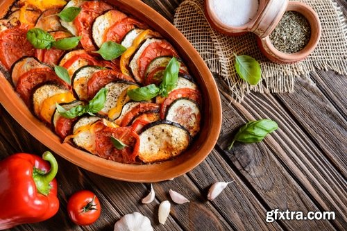 Collection ratatouille steamed vegetables grilled eggplant and tomato stew spice 25 HQ Jpeg