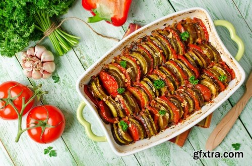 Collection ratatouille steamed vegetables grilled eggplant and tomato stew spice 25 HQ Jpeg