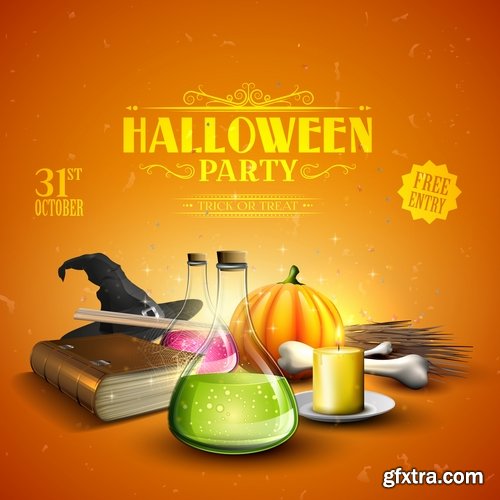 Collection of halloween pumpkin Thanksgiving autumn festival vector image 25 EPS